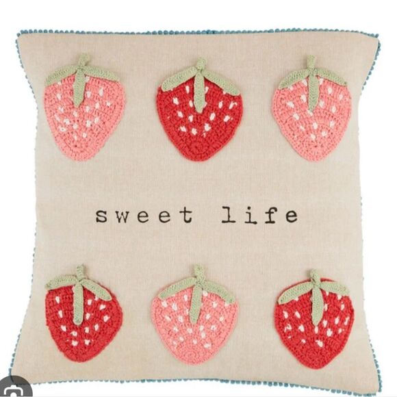 Mud Pie Crochet Pillow -New! - Picture 11 of 11